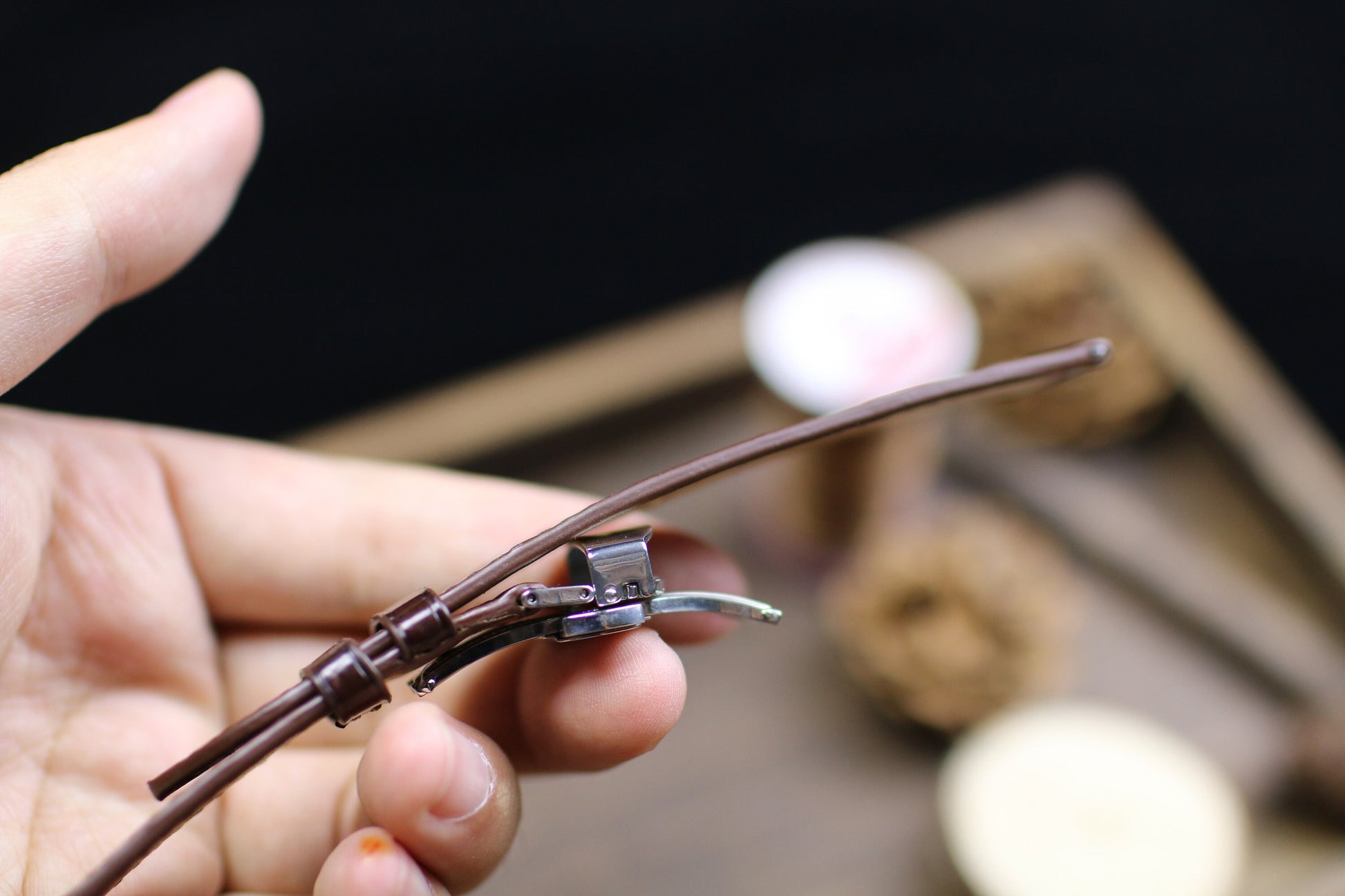 Thin Form Dark Brown Leather Alligator Watch Strap 24mm 22mm 21mm 20mm Leather Watch Band Brown Leather 18mm 16mm 14mm Deployant Clasp