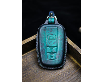 Unique Color Leather Key Fob Cover For 2024 4Runner Tundra Keyless Case Remote Sr5 Premium 4 Runner Trd Pro Sport Limited Suv Tundra Case
