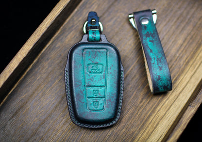 Unique Color Leather Key Fob Cover For 2024 4Runner Tundra Keyless Case Remote Sr5 Premium 4 Runner Trd Pro Sport Limited Suv Tundra Case