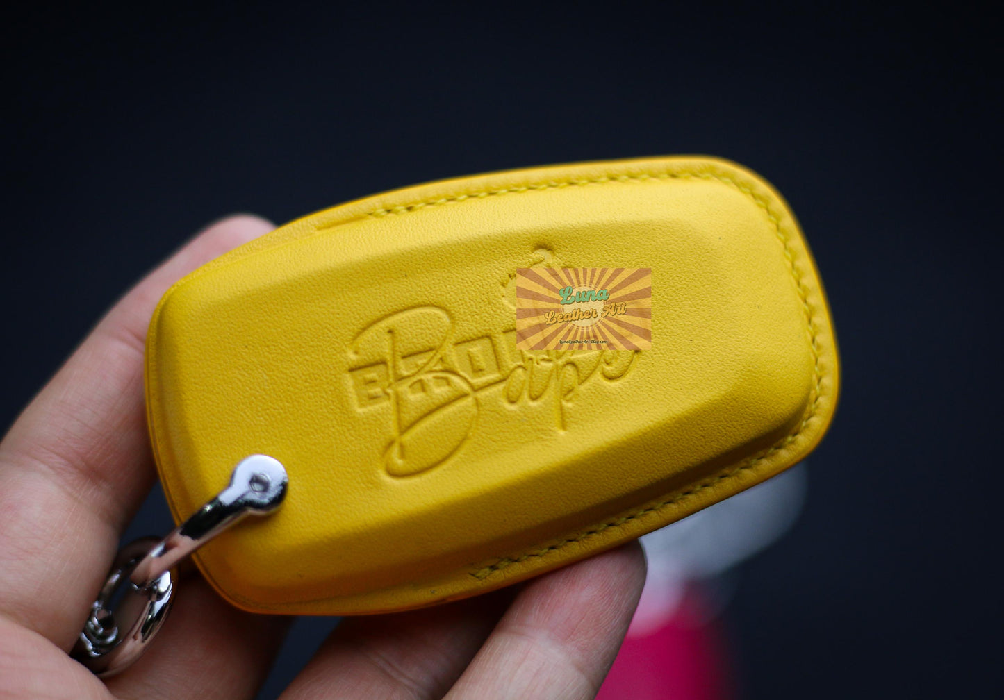 Custom Stamp Logo Bronco Key Fob Covers with Logo 3 4 5 Button Case Keychain 2022-2024 Bronco Sport Smart Remote Keyless Bronco Accessories