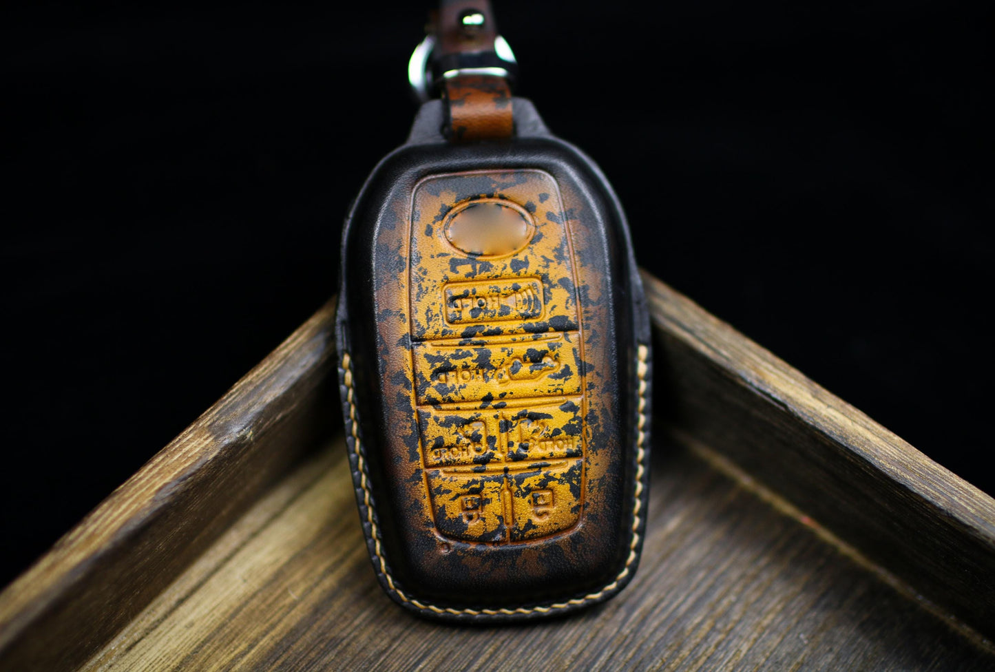 Unique Color Leather Key Fob Cover For 2024 4Runner Tundra Keyless Case Remote Sr5 Premium 4 Runner Trd Pro Sport Limited Suv Tundra Case