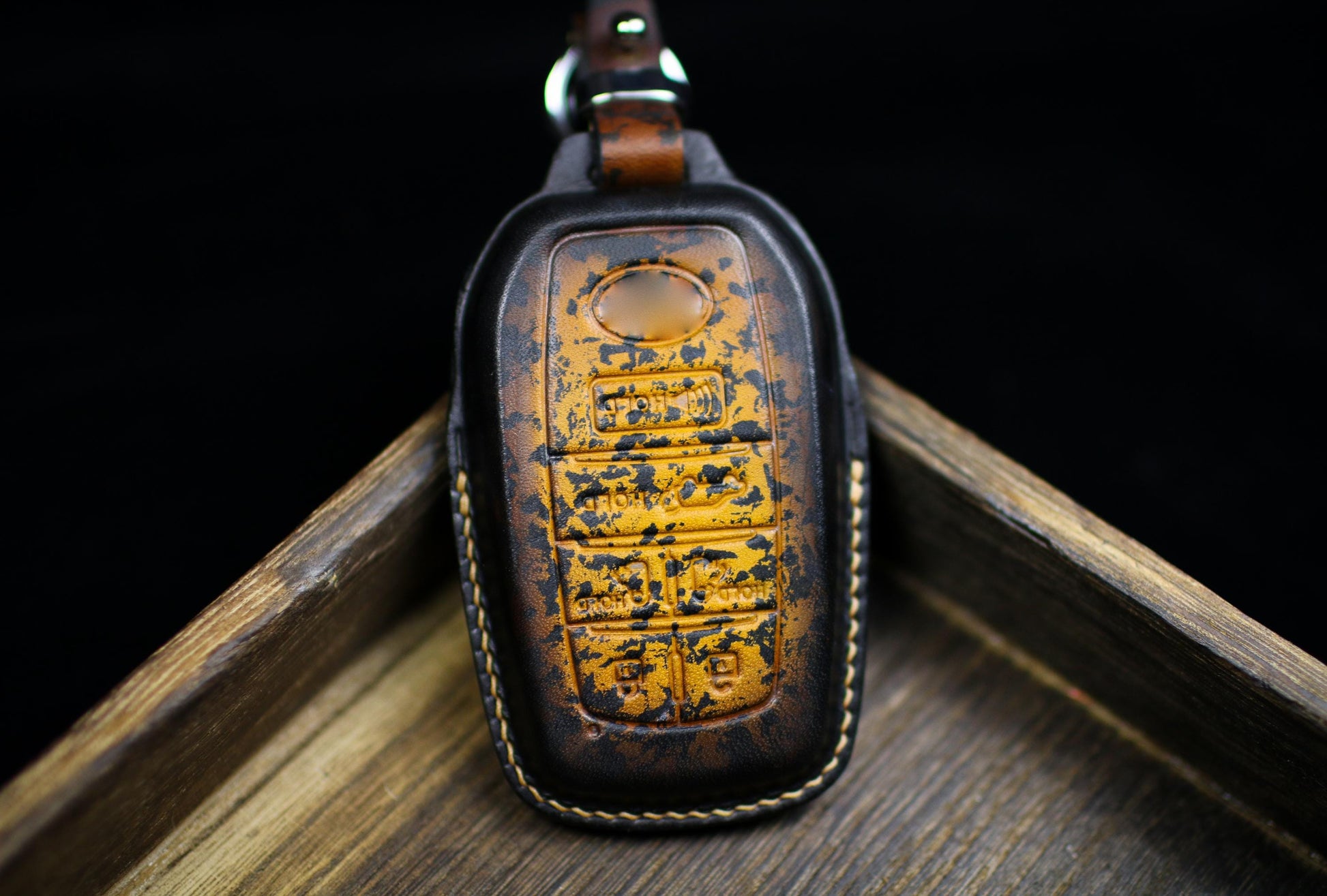 Unique Color Leather Key Fob Cover For 2024 4Runner Tundra Keyless Case Remote Sr5 Premium 4 Runner Trd Pro Sport Limited Suv Tundra Case