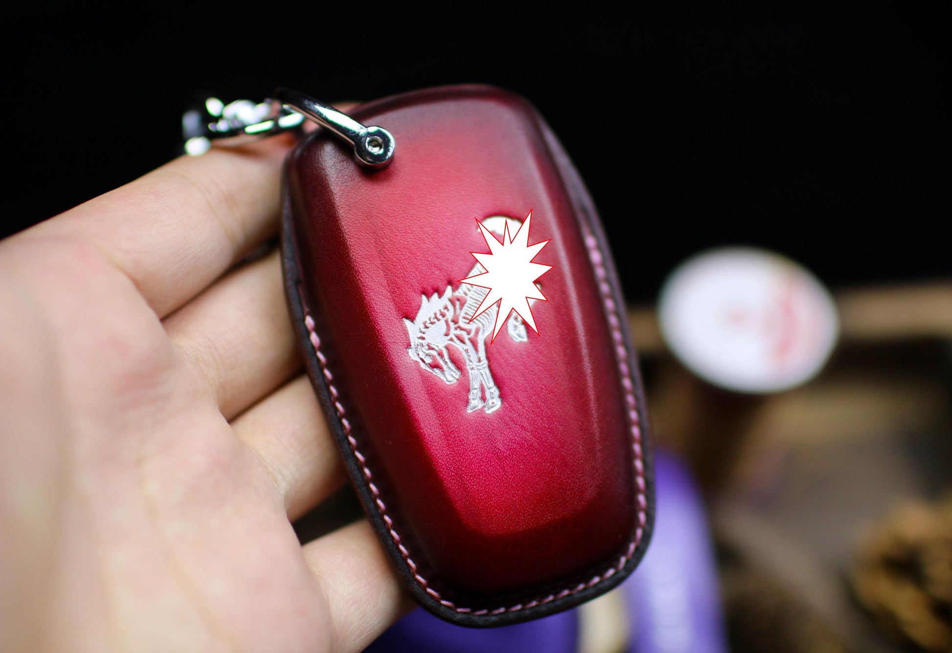 Bronco Babe 2025 Key Fob Cover Cute Remote Case Keychain Case for 2024 Black Diamond Sport Sasquatch Big Bend Bronco Badland Keyless Holder