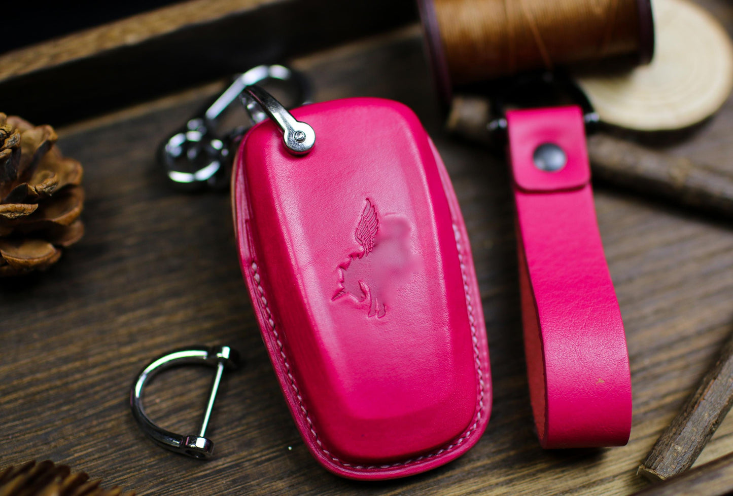 Custom Stamp Logo Bronco Key Fob Covers with Logo 3 4 5 Button Case Keychain 2022-2024 Bronco Sport Smart Remote Keyless Bronco Accessories