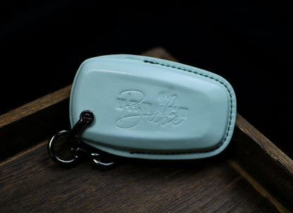 Leather Key Cover For 2023 Bronco Key Fob Case with 3 4 5 Button Case Keychain 2022-2024 Bronco Sport Remote Keyless Case Bronco Accessories