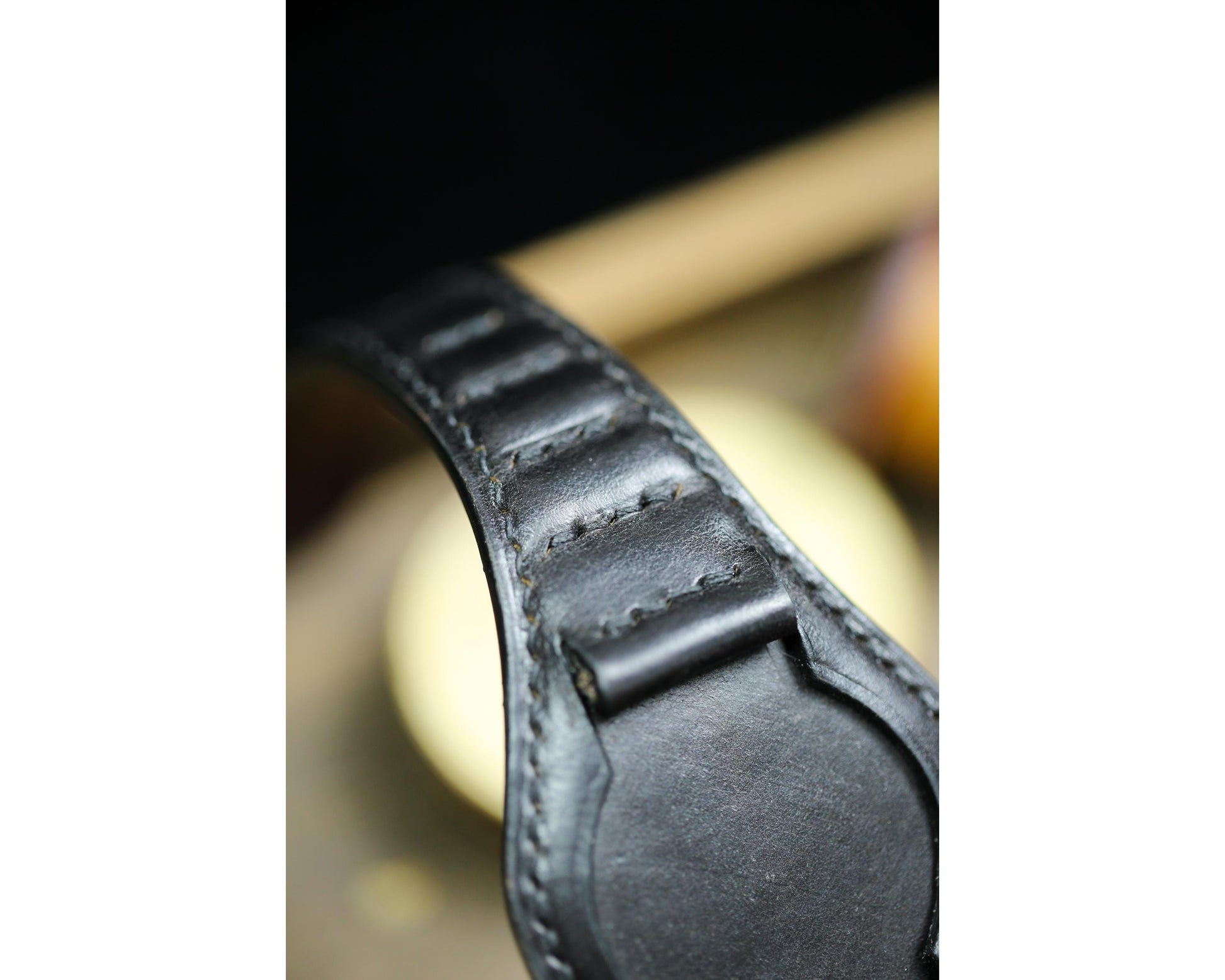 Ribbed Padded Watch Strap Leather Bund Strap 20mm 22mm Bund Straps Watch Band 16mm 24mm Leather Watch Band 18mm Watch Strap Watch Cuff Band