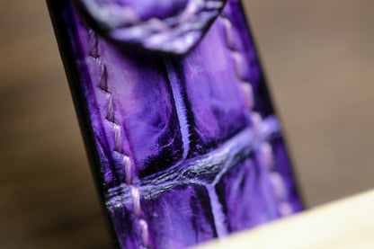 Patina Purple Alligator Leather Watch Strap Size 14mm 15mm 16mm 18mm 19mm 20mm 21mm 22mm 23mm 24mm Watch Strap Deployant Clasp Strap
