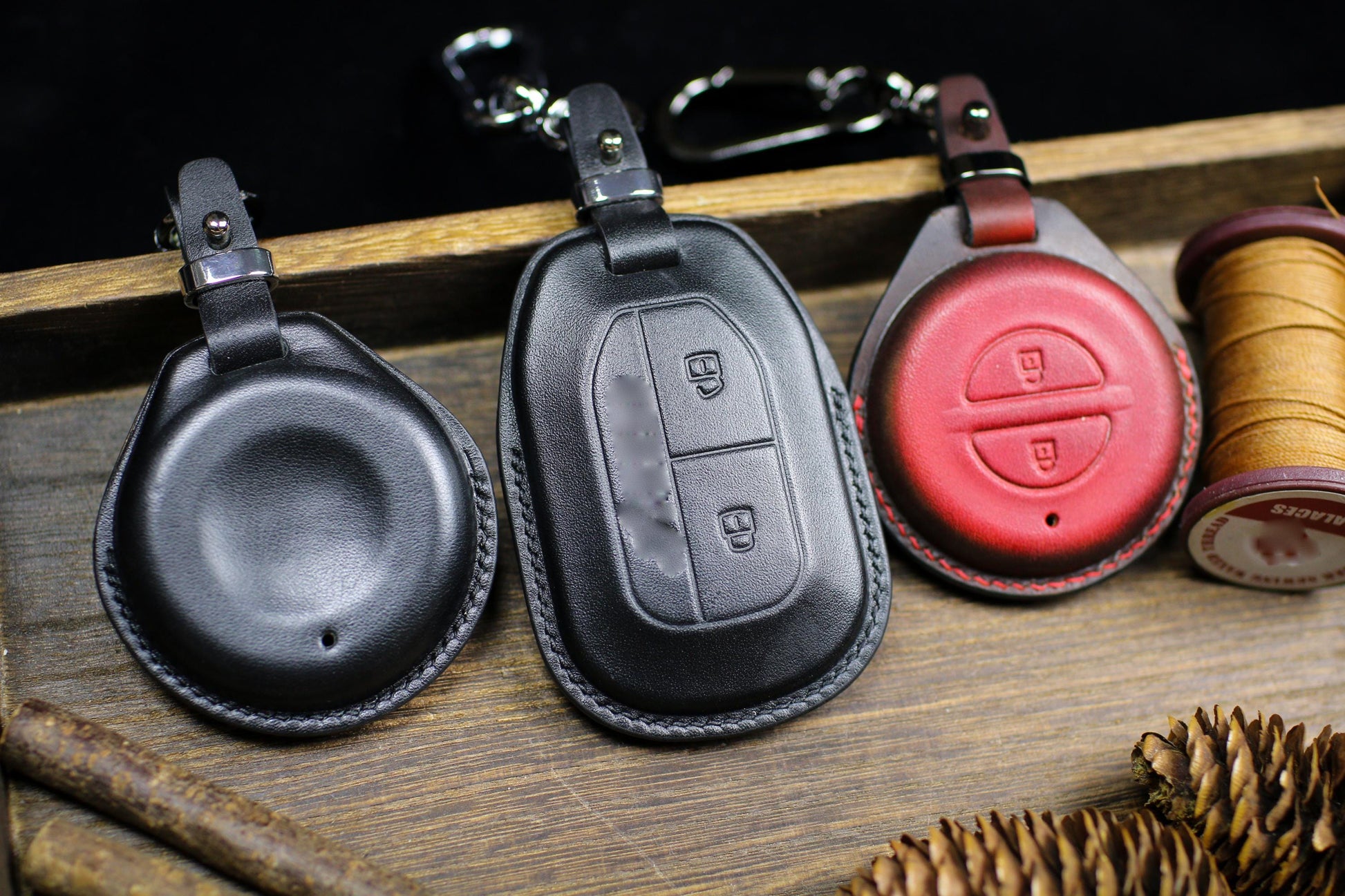 2025 Indians Leather Key Fob Case Motorcycle Fit for Chief Scout Bobber FTR Springfield Roadmaster Fob Case Chieftain Holster Dakota Spirit