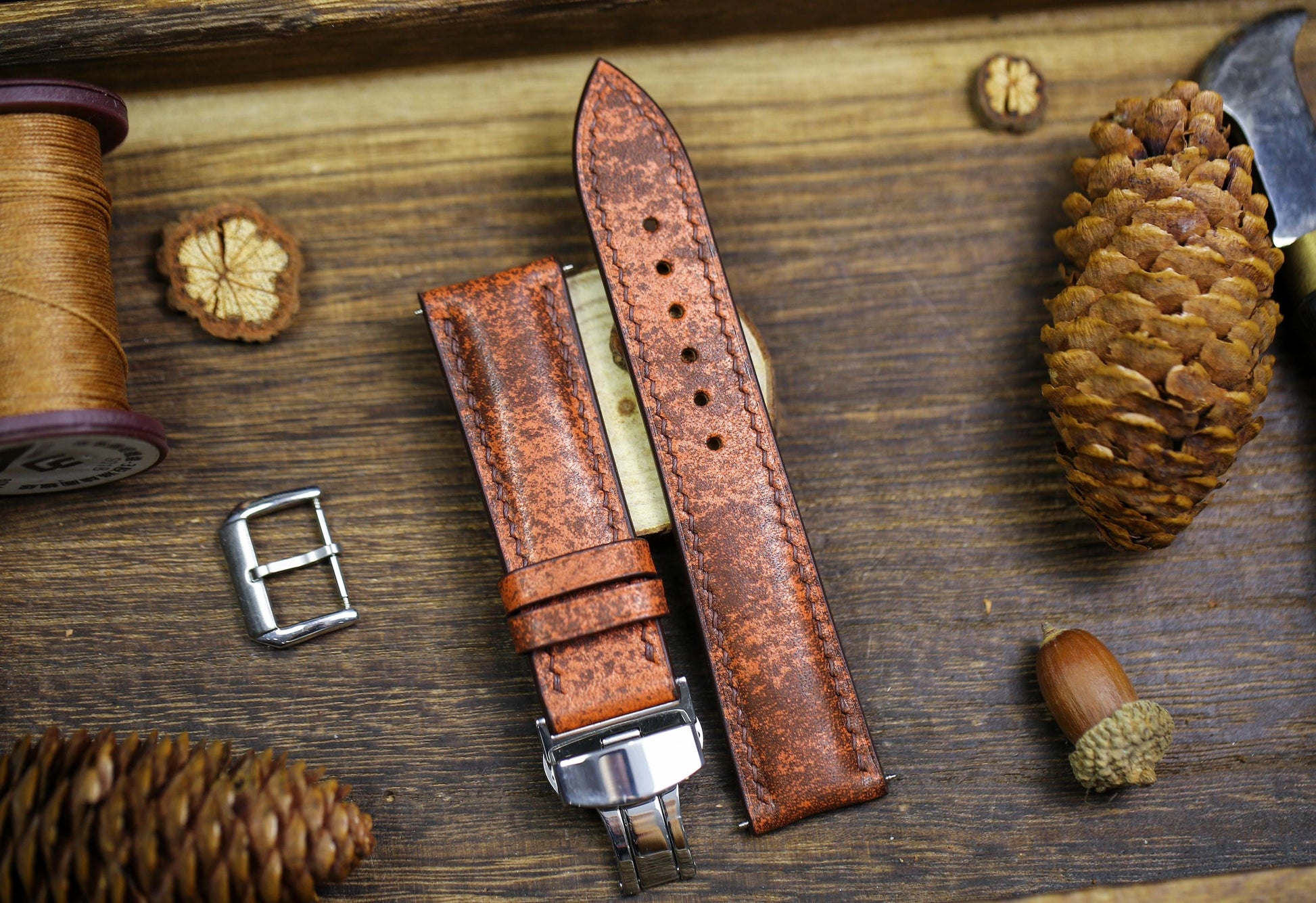 Vintage Tan Brown Leather Watch Strap 24mm 22mm 21mm 20mm Waxy Waxy Leather Watch Band Clasp Waxy Tan Brown Patina Leather 18mm 16mm 14mm