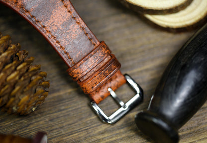 Vintage Tan Brown Leather Bund Strap 20mm, 22mm Bund Watch Band 16mm 24mm Leather Watch Band 18mm Leather Watch Strap Watch Band Cuff Band