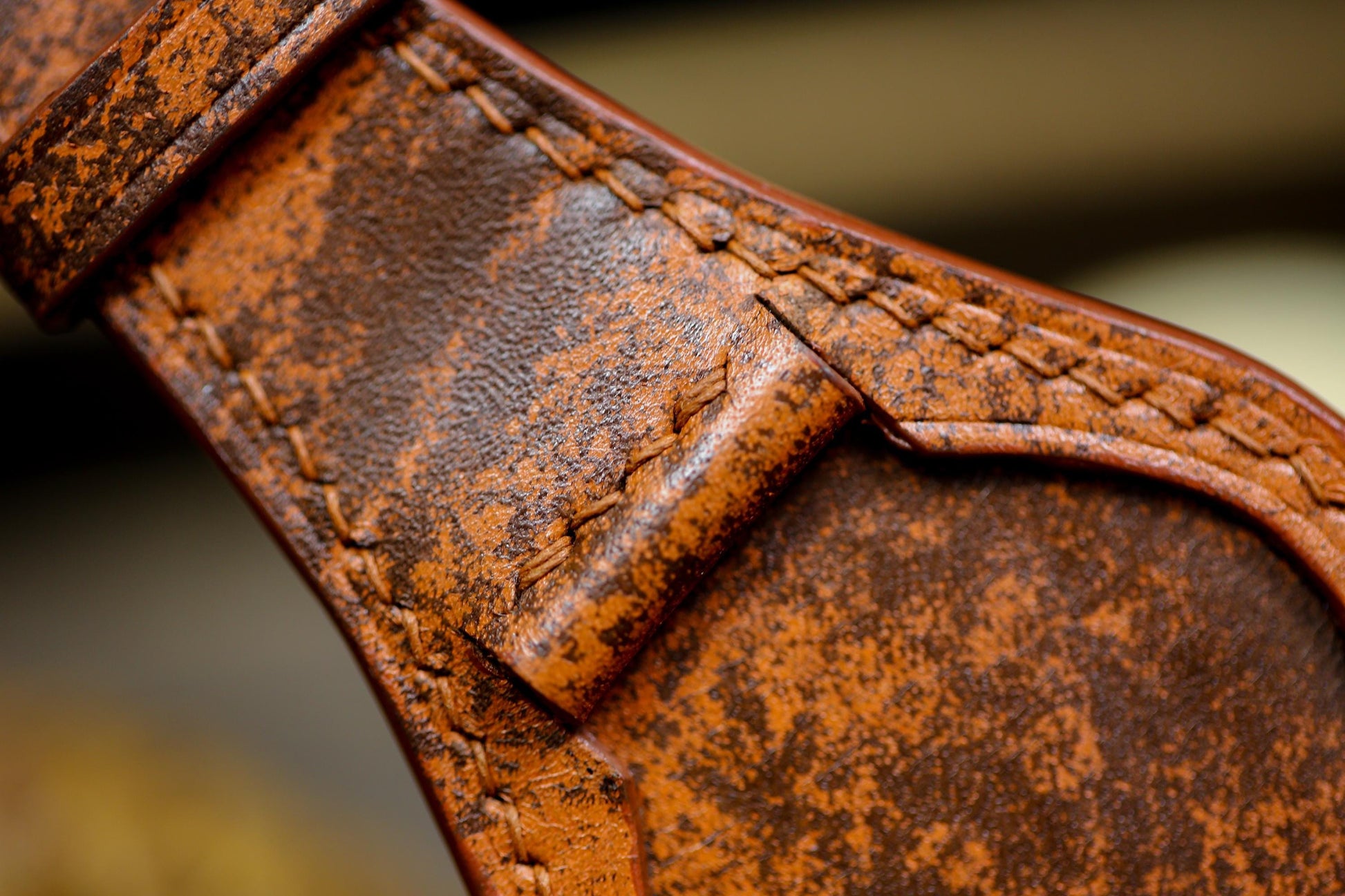 Waxy Brown Orange Leather Bund Strap 20mm, 22mm Bund Watch Band 16mm 24mm Leather Watch Band 18mm Leather Watch Strap Watch Band Cuff Band